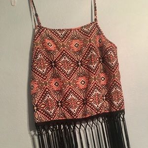Fringed summer crop top